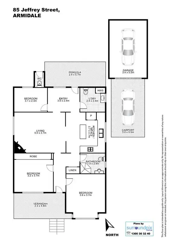 Floorplan of Homely house listing, 85 Jeffrey Street, Armidale NSW 2350