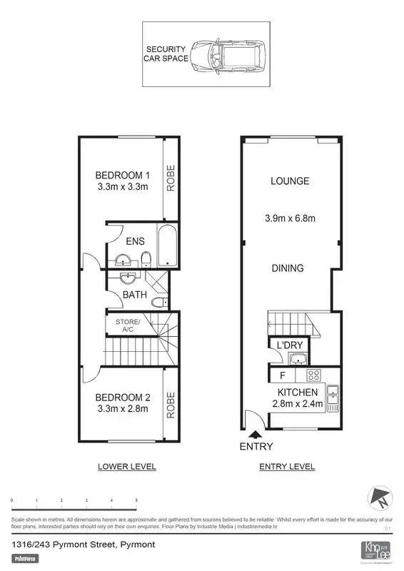 Floorplan of Homely apartment listing, 1316/243 Pyrmont Street, Pyrmont NSW 2009