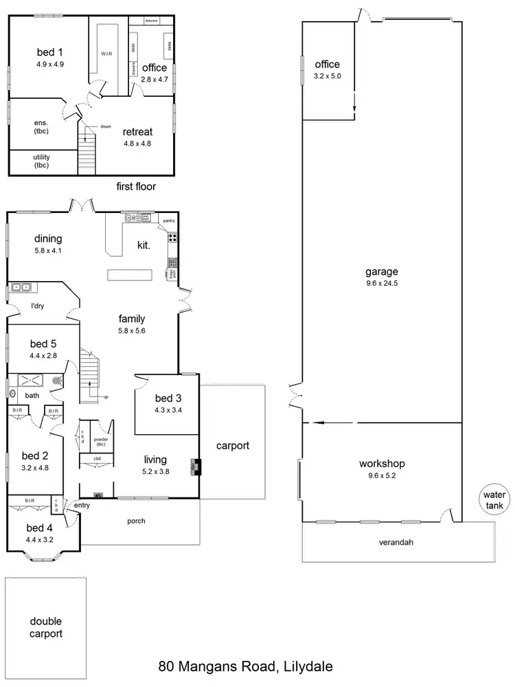 Floorplan of Homely house listing, 80 Mangans Road, Lilydale VIC 3140