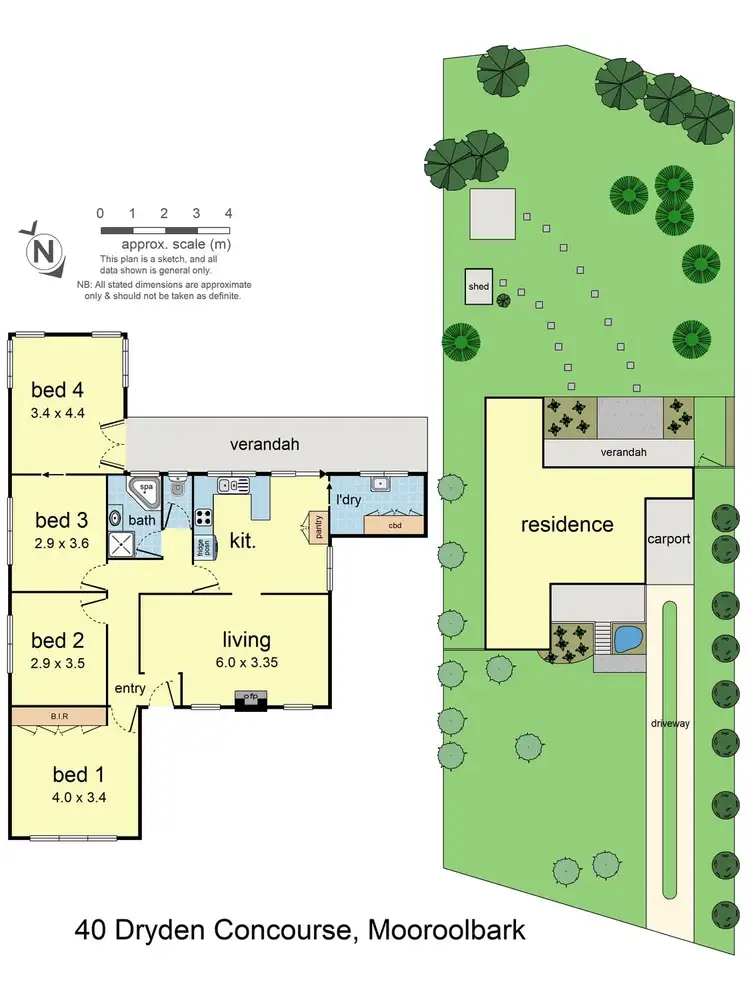 Floorplan of Homely house listing, 40 Dryden Concourse, Mooroolbark VIC 3138