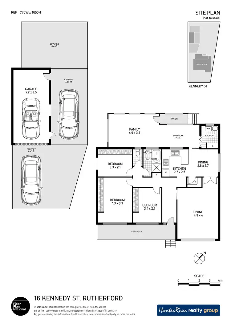 Floorplan of Homely house listing, 16 Kennedy Street, Rutherford NSW 2320