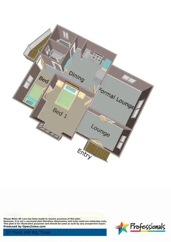 Floorplan of Homely house listing, 27 Tivoli Hill Road, Tivoli QLD 4305