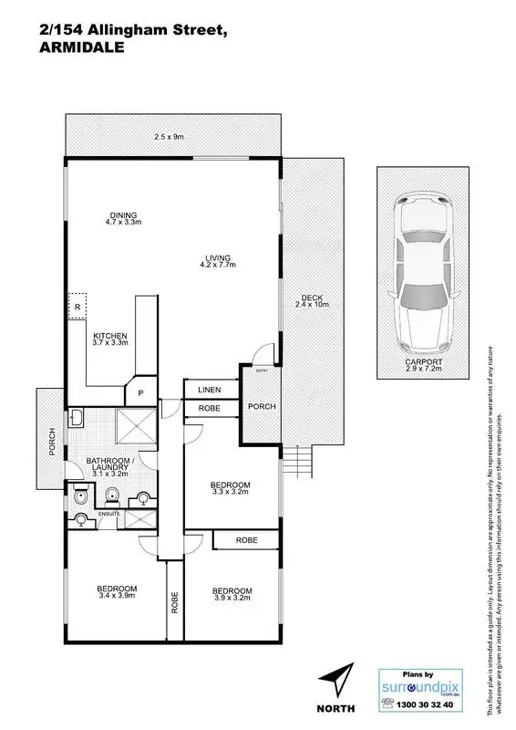 Floorplan of Homely unit listing, 1/154 Allingham Street, Armidale NSW 2350
