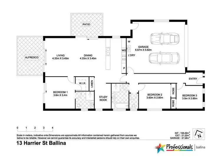 Floorplan of Homely house listing, 13 Harrier Street, Ballina NSW 2478