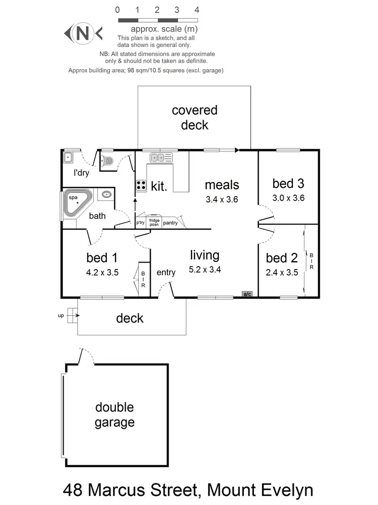 Floorplan of Homely house listing, 48 Marcus Street, Mount Evelyn VIC 3796