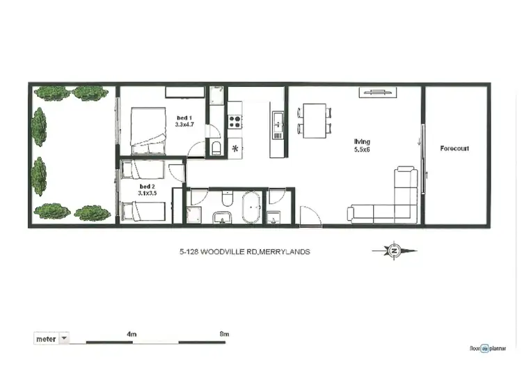 Floorplan of Homely unit listing, 5/128 Woodville Road, Merrylands NSW 2160