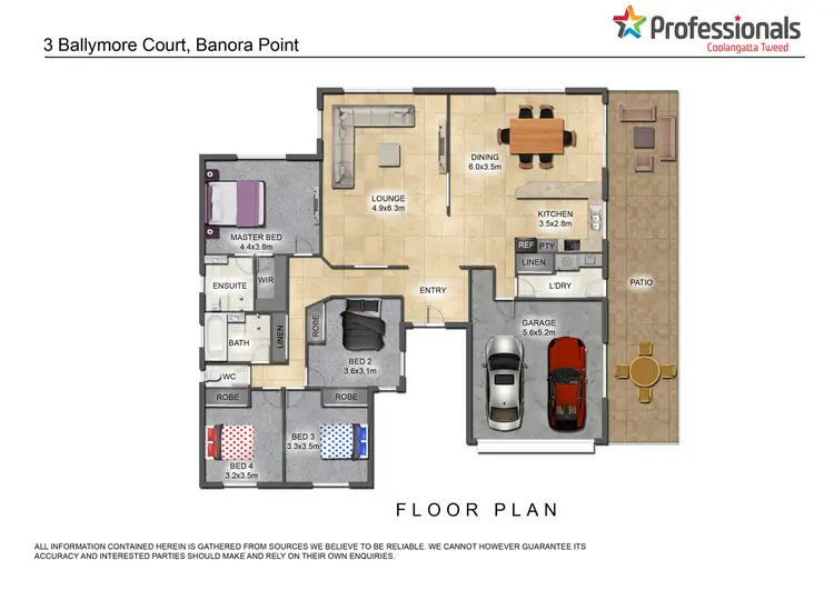 Floorplan of Homely house listing, 3 Ballymore Court, Banora Point NSW 2486