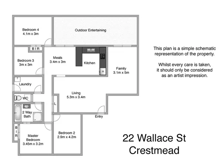 Floorplan of Homely house listing, 22 Wallace Street, Crestmead QLD 4132