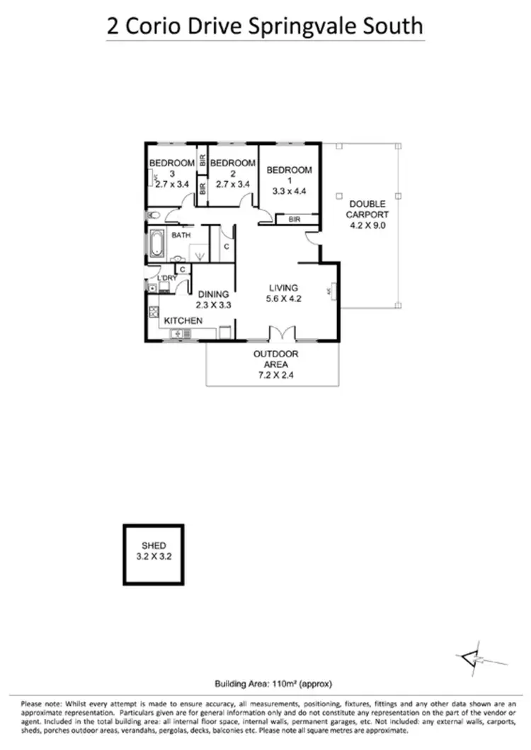 Floorplan of Homely house listing, 2 Corio Drive, Springvale South VIC 3172