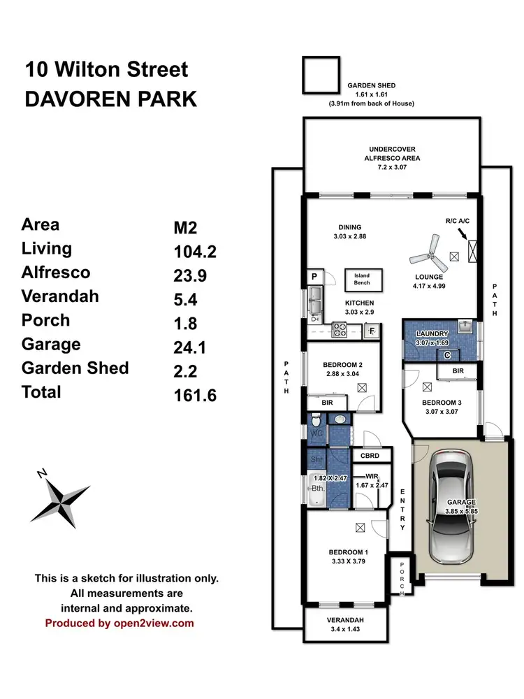 Floorplan of Homely house listing, 10 Wilton Street, Davoren Park SA 5113