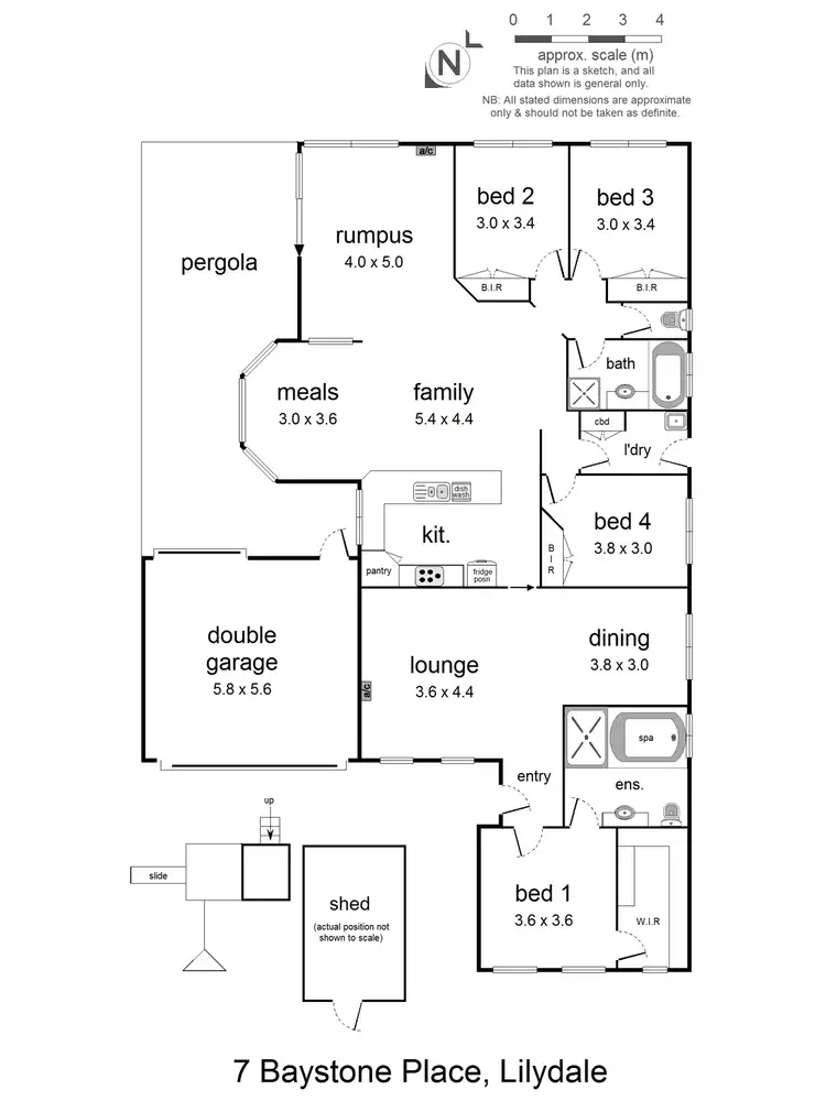Floorplan of Homely house listing, 7 Baystone Place, Lilydale VIC 3140