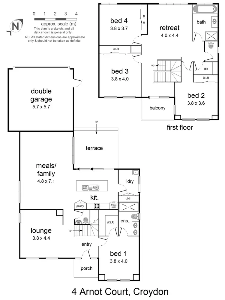Floorplan of Homely house listing, 4 Arnot Court, Croydon VIC 3136