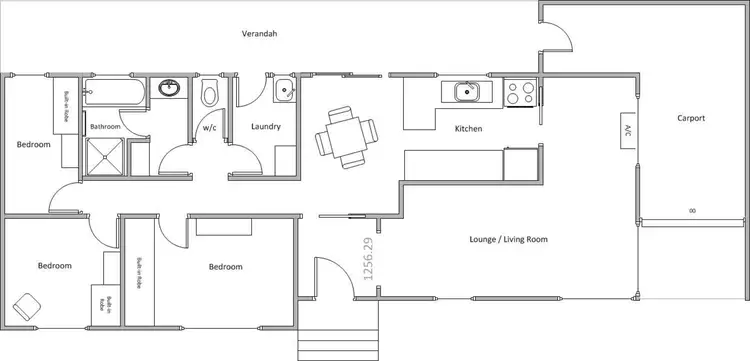 Floorplan of Homely house listing, 17 Fourth Street, Minlaton SA 5575