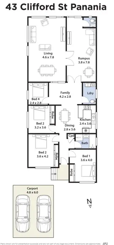 Floorplan of Homely house listing, 43 Clifford Street, Panania NSW 2213