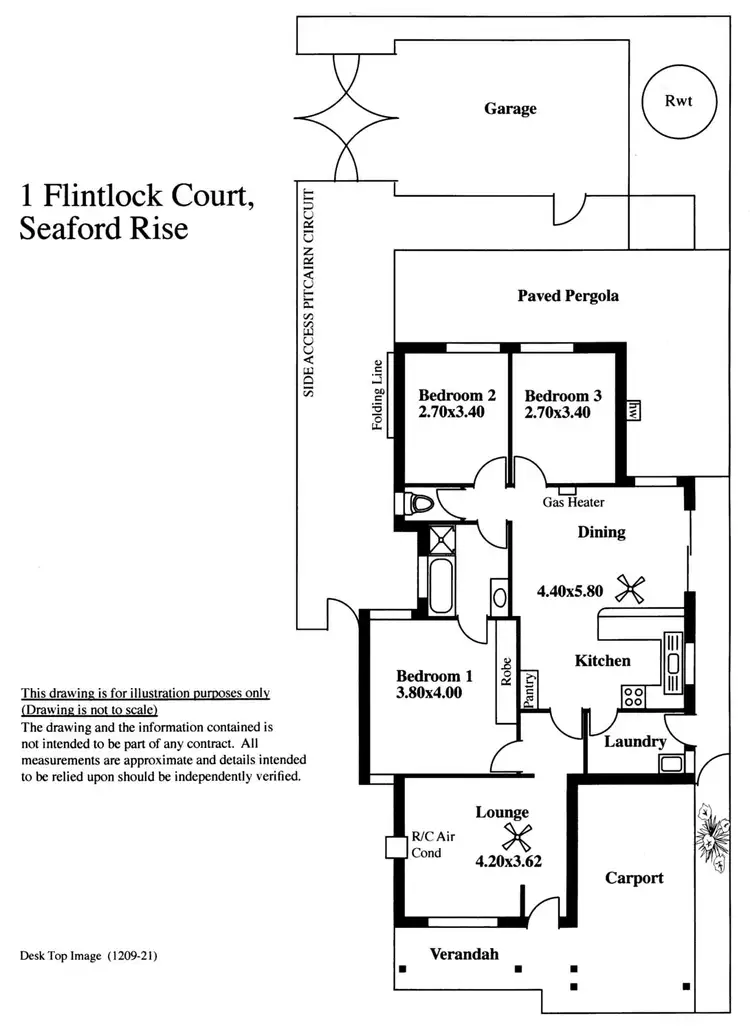 Floorplan of Homely house listing, 1 Flintlock Court, Seaford Rise SA 5169