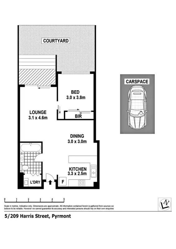 Floorplan of Homely apartment listing, 5/209 Harris Street, Pyrmont NSW 2009