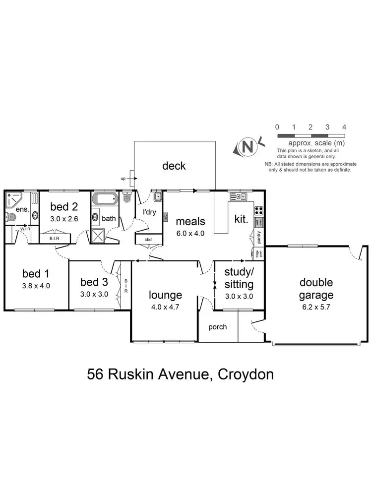 Floorplan of Homely house listing, 56 Ruskin Avenue, Croydon VIC 3136