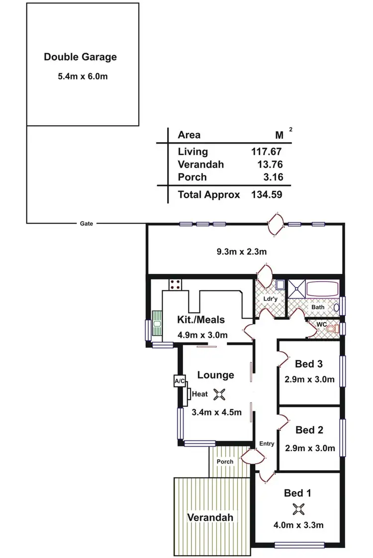 Floorplan of Homely house listing, 45 Malwa Street, Osborne SA 5017