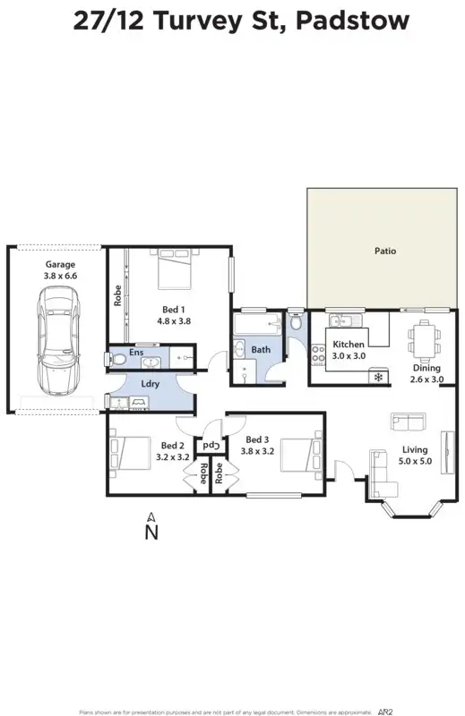 Floorplan of Homely villa listing, 27/12 Turvey Street, Padstow NSW 2211