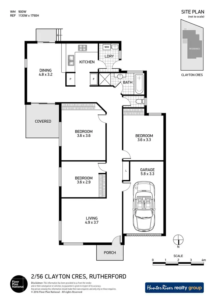 Floorplan of Homely villa listing, 2/56 Clayton Crescent, Rutherford NSW 2320