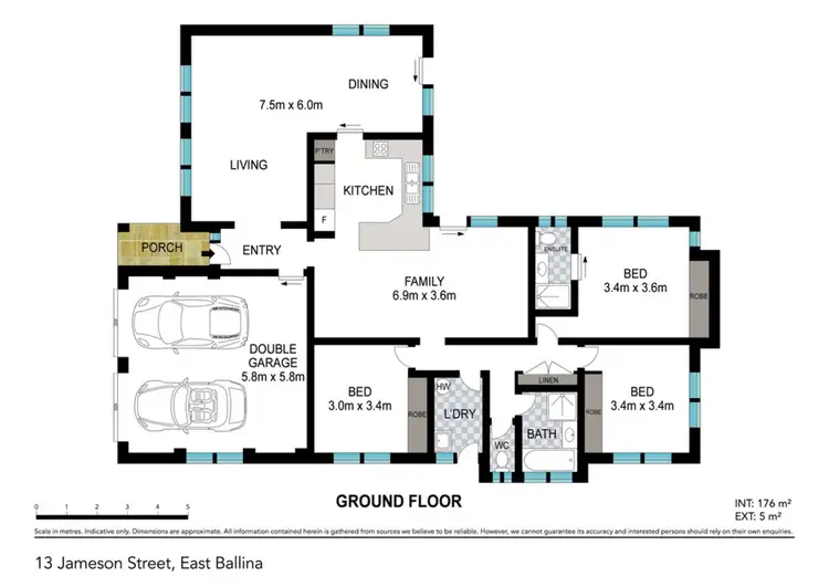 Floorplan of Homely house listing, 13 Jameson Avenue, East Ballina NSW 2478