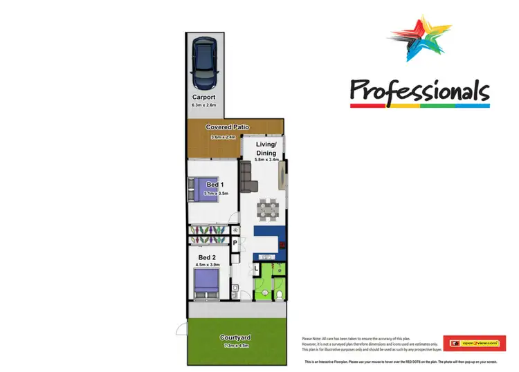Floorplan of Homely unit listing, 1/51-59 Heavey Crescent, Whitfield QLD 4870