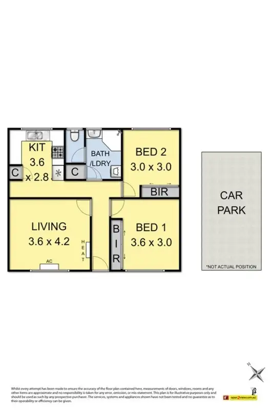 Floorplan of Homely apartment listing, 1/86 Pentland Parade, Yarraville VIC 3013