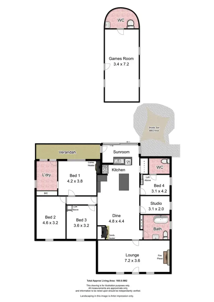 Floorplan of Homely house listing, 32 St Andrews Terrace, Willunga SA 5172