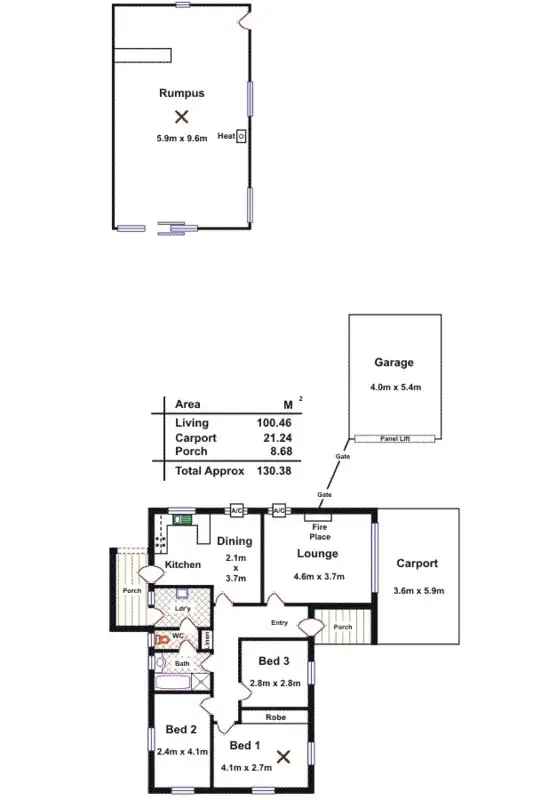 Floorplan of Homely house listing, 14 Centre Street, Largs Bay SA 5016
