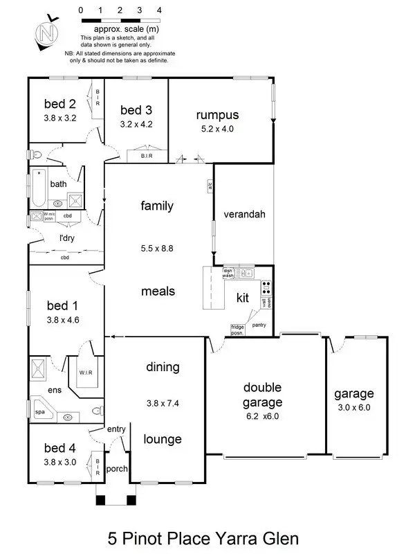 Floorplan of Homely house listing, 5 Pinot Place, Yarra Glen VIC 3775