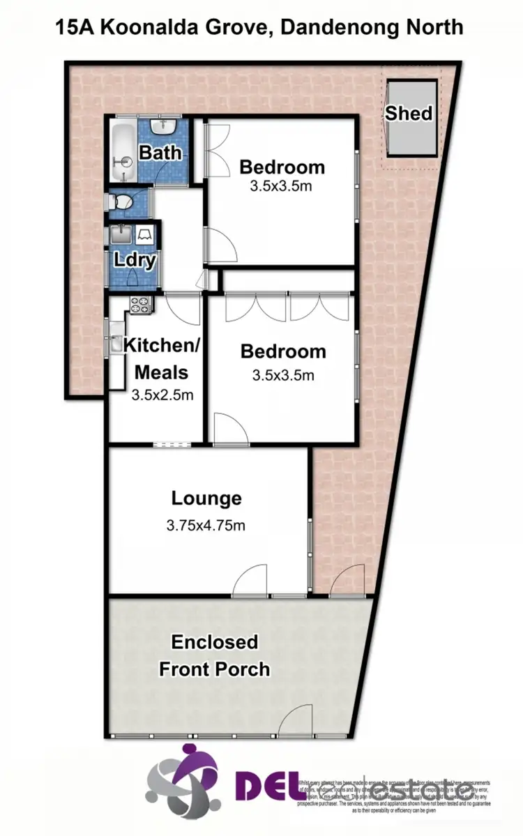 Floorplan of Homely unit listing, 15A Koonalda Grove, Dandenong North VIC 3175