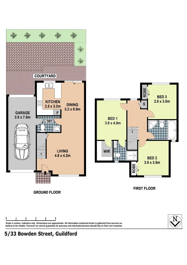 Floorplan of Homely townhouse listing, 5/33 Bowden Street, Guildford NSW 2161
