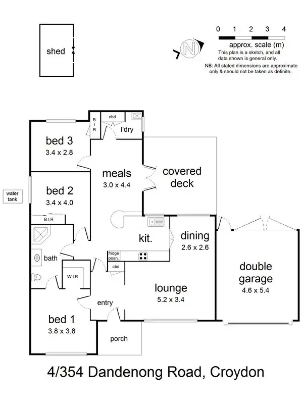 Floorplan of Homely unit listing, 4/354 Mount Dandenong Road, Croydon VIC 3136