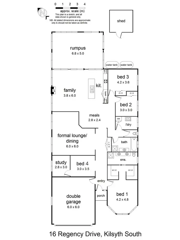 Floorplan of Homely house listing, 16 Regency Drive, Kilsyth South VIC 3137