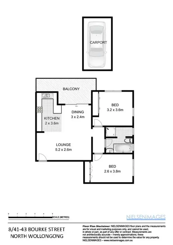 Floorplan of Homely unit listing, 8/41-43 Bourke Street, North Wollongong NSW 2500
