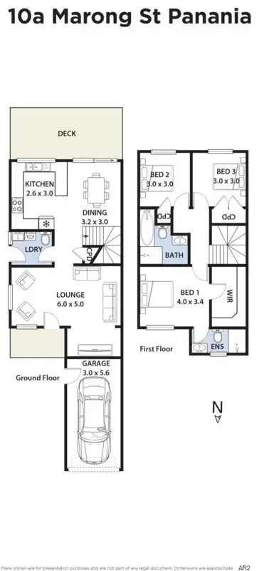 Floorplan of Homely semi-detached listing, 10A Marong Street, Panania NSW 2213