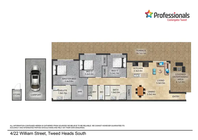 Floorplan of Homely apartment listing, 4/22 William Street, Tweed Heads South NSW 2486