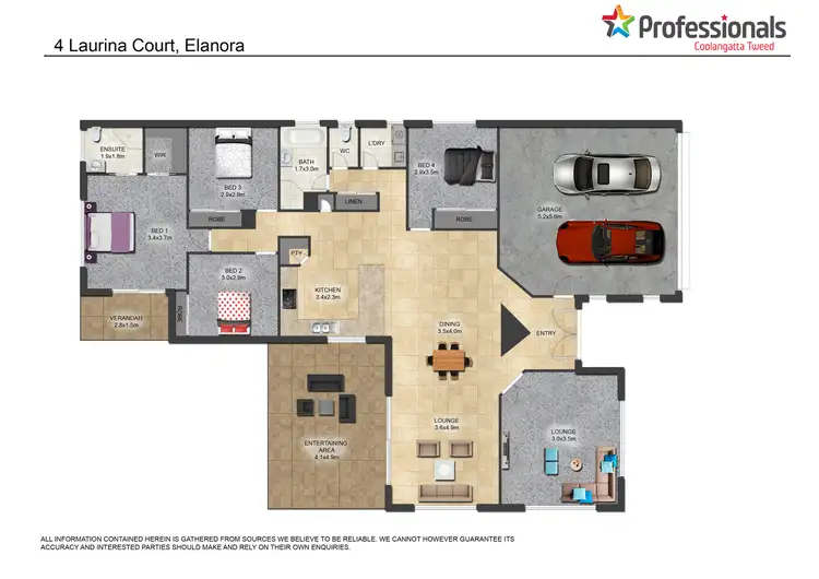 Floorplan of Homely house listing, 4 Laurina Court, Elanora QLD 4221