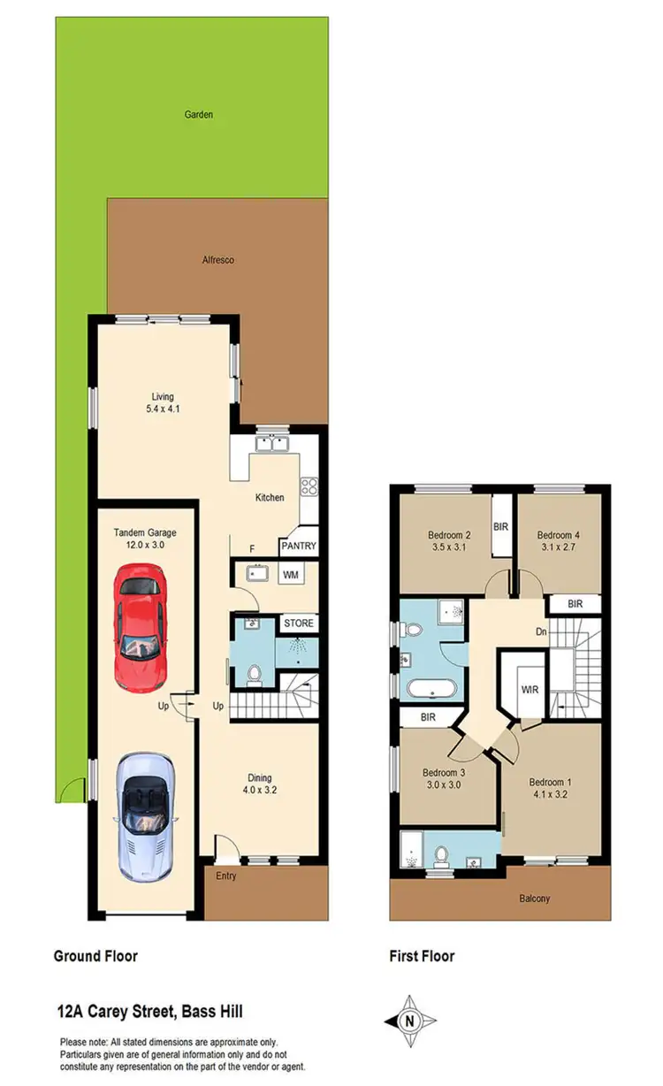 Floorplan of Homely semi-detached listing, 12A Carey Street, Bass Hill NSW 2197