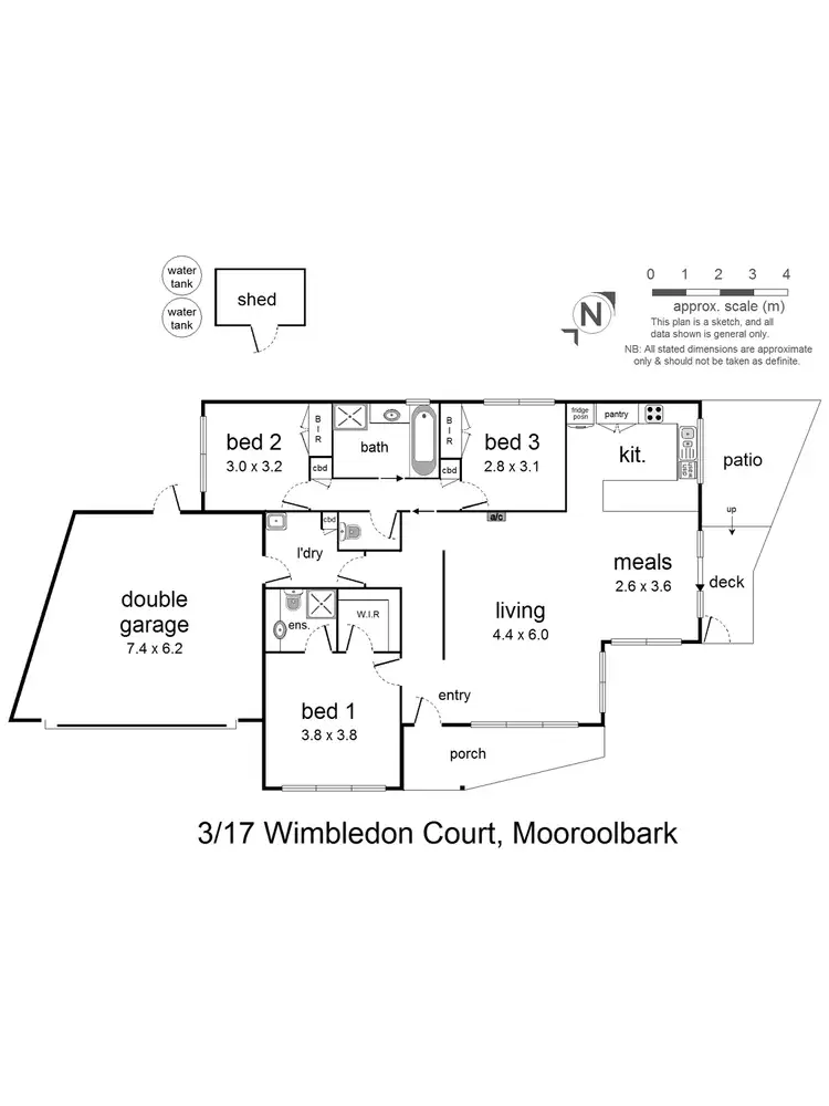 Floorplan of Homely unit listing, 3/17 Wimbledon Court, Mooroolbark VIC 3138