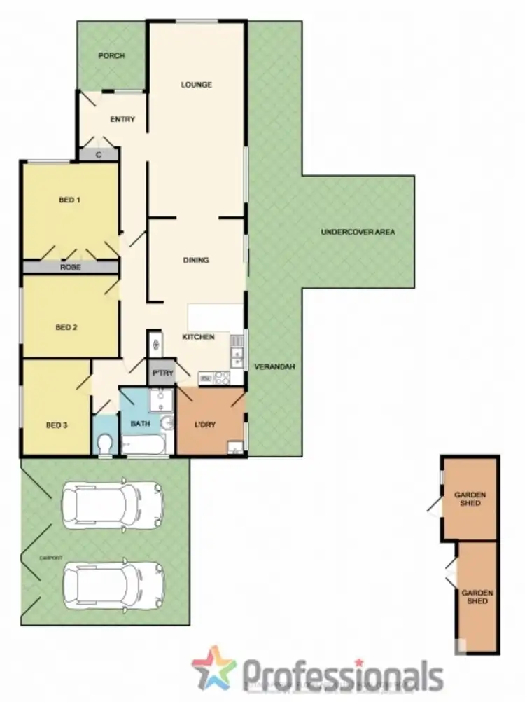 Floorplan of Homely house listing, 52 Nordsvan Drive, Wodonga VIC 3690