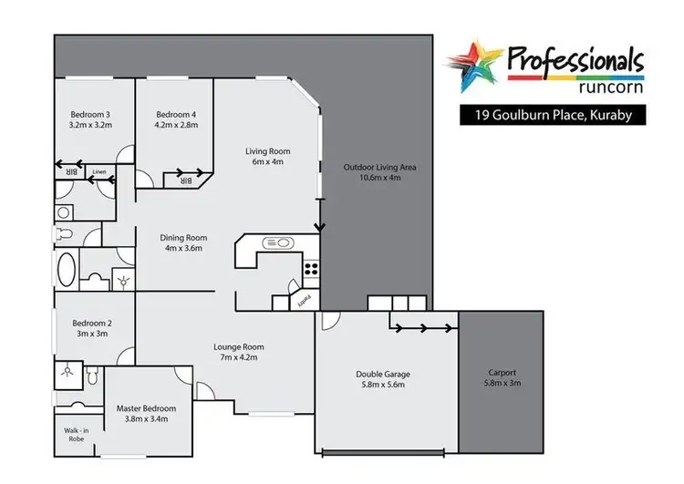 Floorplan of Homely house listing, 19 Goulburn Place, Kuraby QLD 4112