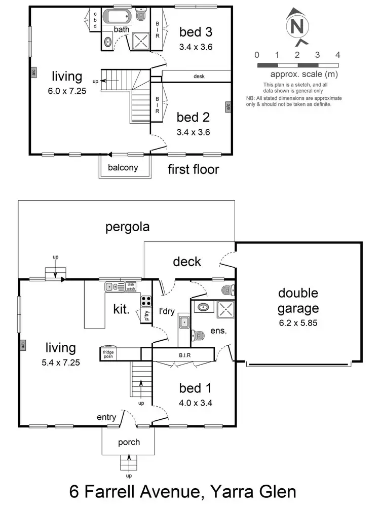 Floorplan of Homely house listing, 6 Farrell Avenue, Yarra Glen VIC 3775