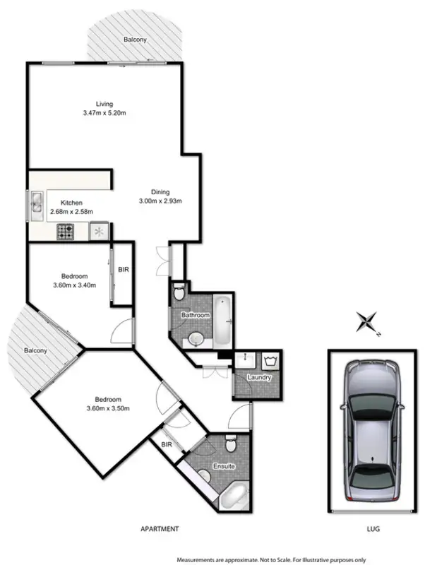 Floorplan of Homely apartment listing, 207/199 Pyrmont Street, Pyrmont NSW 2009