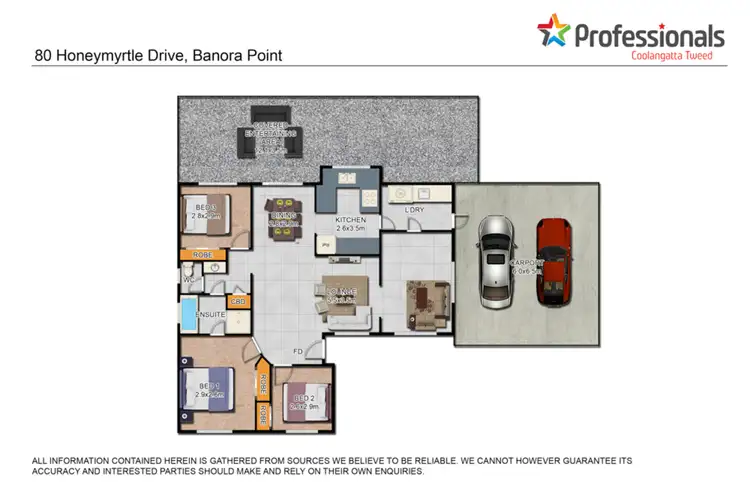Floorplan of Homely house listing, 80 Honeymyrtle Drive, Banora Point NSW 2486