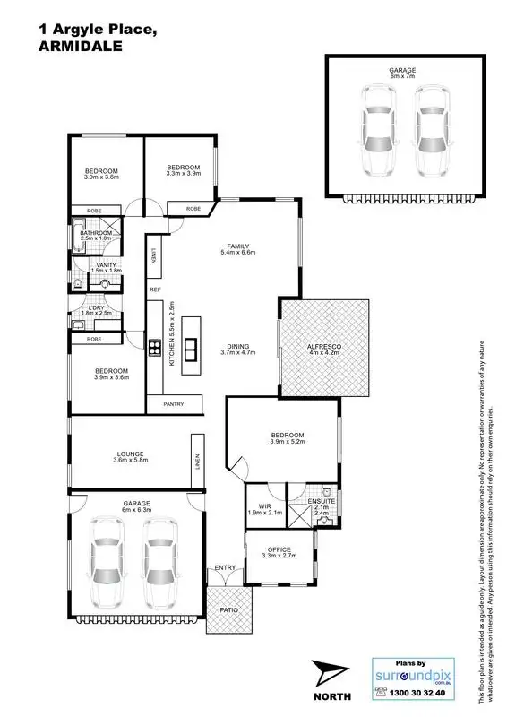 Floorplan of Homely house listing, 1 Argyle Place, Armidale NSW 2350