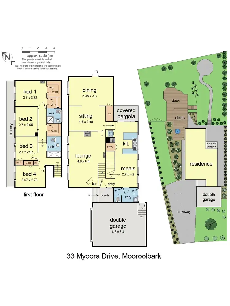 Floorplan of Homely house listing, 33 Myoora Drive, Mooroolbark VIC 3138
