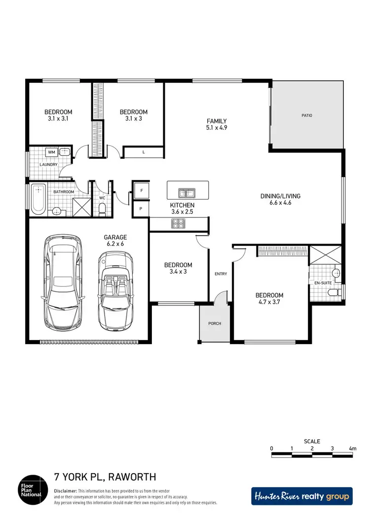 Floorplan of Homely house listing, 7 York Place, Raworth NSW 2321