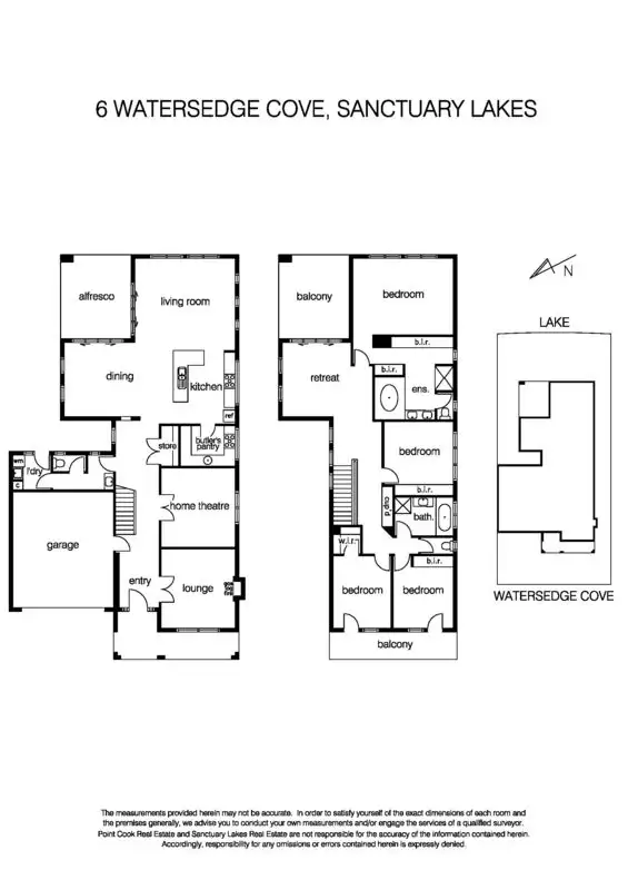 Floorplan of Homely house listing, 6 Watersedge Cove, Sanctuary Lakes VIC 3030