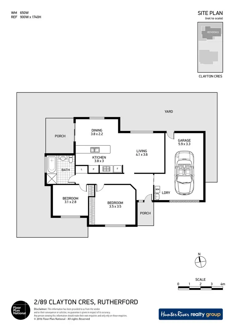 Floorplan of Homely villa listing, 2/89 Clayton Crescent, Rutherford NSW 2320
